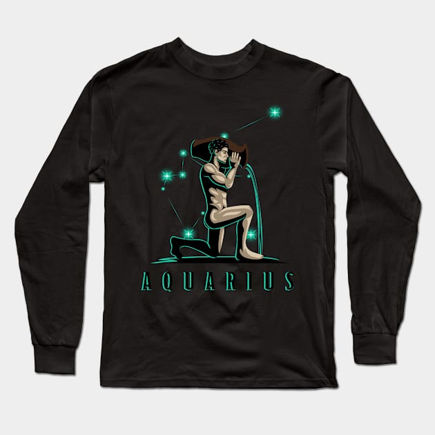 Aquarius Long Sleeve T-Shirt by Maini